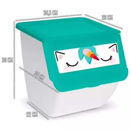 Tradineur - Contenedor apilable - Fabricado en plástico - Organizador para la basura, caja de almacenamiento de residuos, recicl