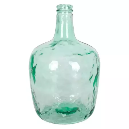 Tradineur - Garrafa de vidrio sin tapón, modelo Apple, 39 x 25,5 cm, damajuana, botella de vidrio liso para almacenar agua, vino