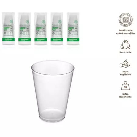Pack 100 Vasos Reutilizables Cubata 480 ml Resistentes Pack 100 Vasos Reutilizables Cubata 480 ml Resistentes
