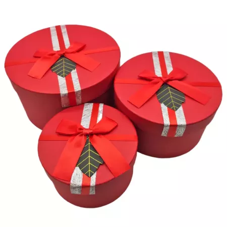 Set 3 Cajas Regalo Redondas con Lazo – Ideal Cumple y Navidad Set 3 Cajas Regalo Redondas con Lazo – Ideal Cumple y Navidad
