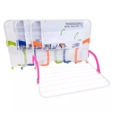 Tendedero Plegable 7m Blanco para Balcón y Radiador Fácil