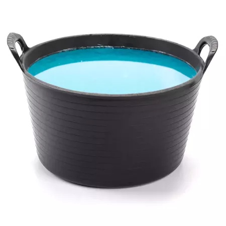 Tradineur - Capazo de plástico, cubo flexible multiusos con asas reforzadas, soporta altas y bajas temperaturas, jardín, constru