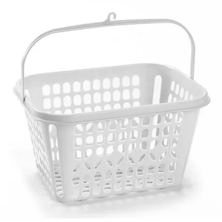Tradineur - Cesta de plástico para pinzas, canasto, cesta de tender con colgador, almacenamiento, colada, fabricada en España (B