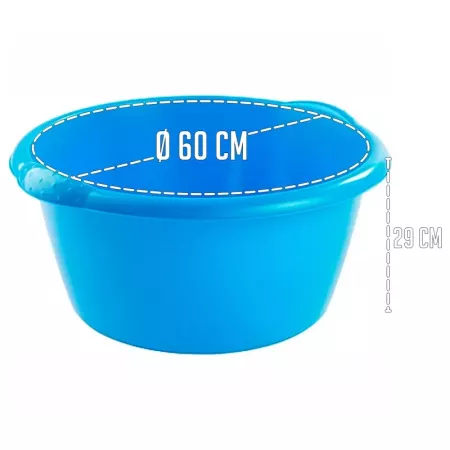 Cubo plástico 50L redondo para limpieza y almacenamiento