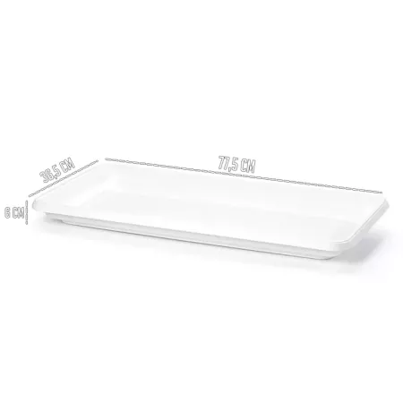 Plato Jardinera Blanco 80 cm - Macetero Resistente y Compacto