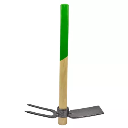 Azada 2 Picos 40 cm Mango Madera Forjada 450g Fácil Uso Azada 2 Picos 40 cm Mango Madera Forjada 450g Fácil Uso