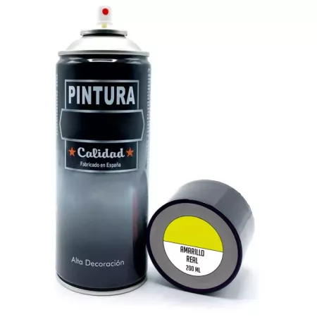 Spray Pintura Amarillo 200ml Ideal para Madera y Metal
