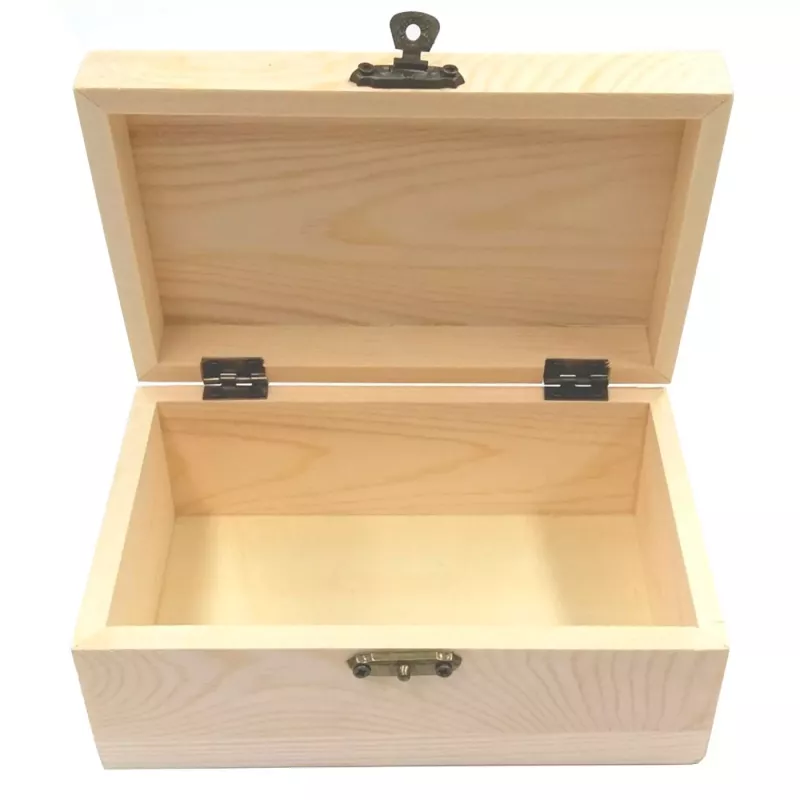 Caja de Madera Natural Personalizable para Llaves y Joyas