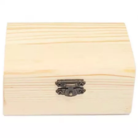 Caja de Madera Natural Personalizable para Llaves y Joyas