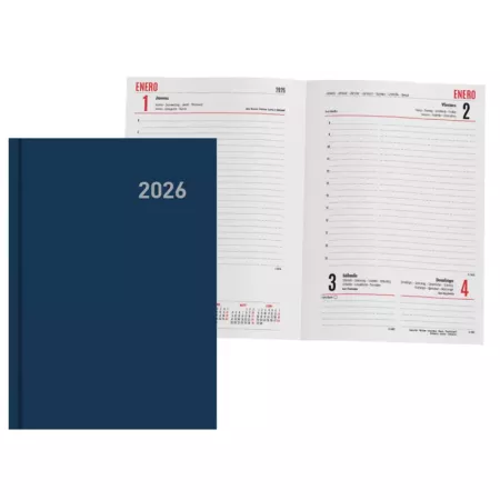 Agenda 2026 París Azul Marino Dura 21x15 cm con Cinta Agenda 2026 París Azul Marino Dura 21x15 cm con Cinta