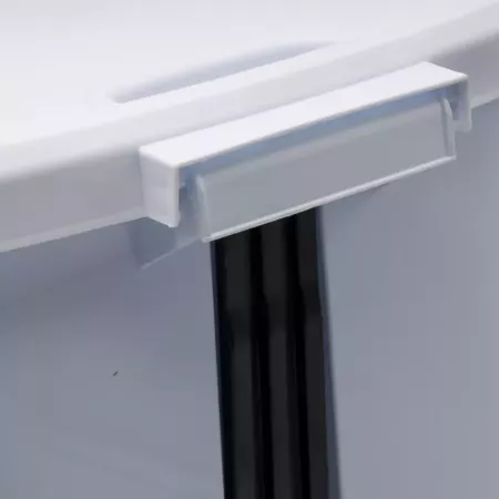 Cubo de basura plástico 8L blanco con pedal compacto