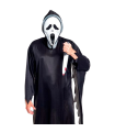 Tradineur - Disfraz de asesino scream para adulto, poliéster, incluye túnica y máscara, villano malvado, atuendo de carnaval, Halloween, cosplay, terror (Hombre - Talla XL)