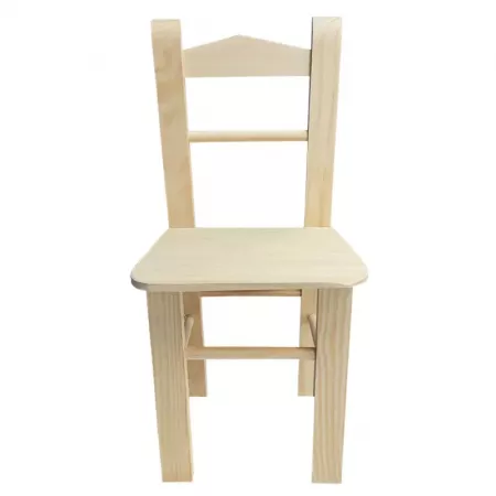 Silla Infantil Madera Natural con Respaldo y Reposapiés Silla Infantil Madera Natural con Respaldo y Reposapiés