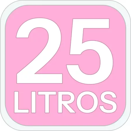 Caja de almacenamiento rosa 25L con tapa compacta y versátil