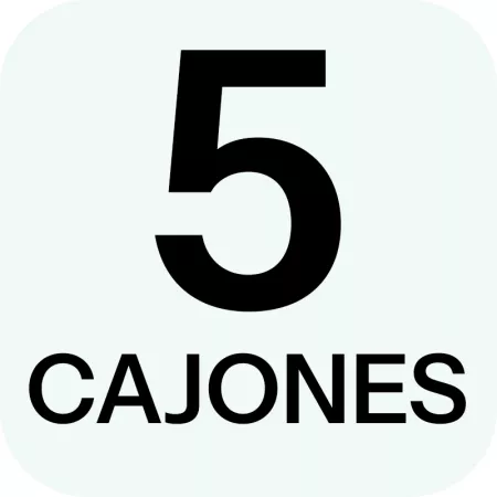 Cajonera plástica colorida con 5 cajones y ruedas 83x37x39 cm organizador para oficina y hogar