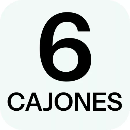 Cajonera con 6 cajones y ruedas color surtido 98.5x36.5x38 cm organizador plástico para oficina y hogar