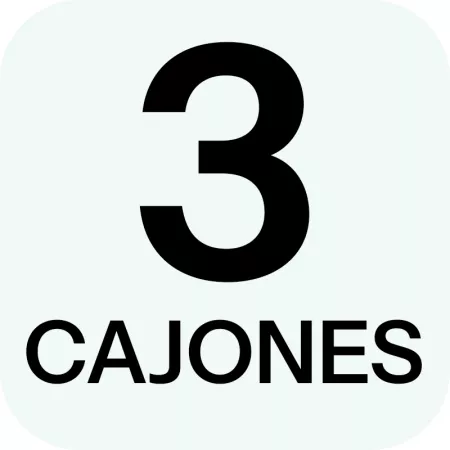 Cajonera 3 Cajones Plástico Resistente Negra - Fácil Ordenar Cajonera 3 Cajones Plástico Resistente Negra - Fácil Ordenar