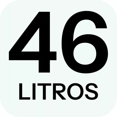 Cubo de basura azul 46L con pedal y separador doble bolsas