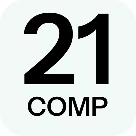 Maletín organizador doble cara 21 compartimentos, PP resistente, tapas transparentes, 20,5 x 27,5 x 6,5 cm, negro