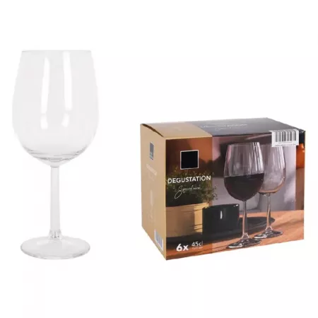 Pack 6 Copas de Vino Elegantes de Cristal 45 cl Apto Lavavajillas Pack 6 Copas de Vino Elegantes de Cristal 45 cl Apto Lavavajillas