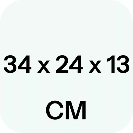 Caja de madera con asas Wood Box 34x24x13 cm color gris almacenamiento y organización multiusos