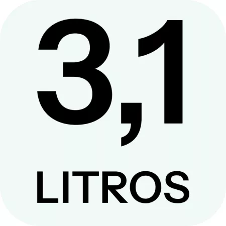 Tarro hermético de vidrio multiusos 3,1 L Primizie, cierre metálico con goma, 24 x 14 x 14 cm, boca 8,5 cm