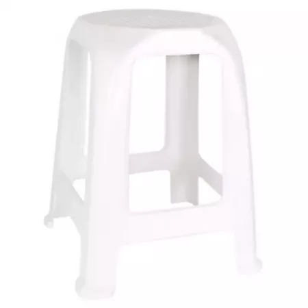 Taburete Multiusos Blanco Resistente | 46 cm Alto Compacto Taburete Multiusos Blanco Resistente | 46 cm Alto Compacto