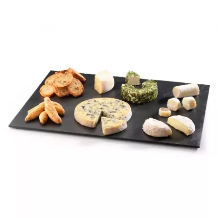 Bandeja de pizarra natural 25x15 cm antideslizante rústica Bandeja de pizarra natural 25x15 cm antideslizante rústica