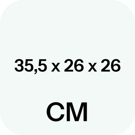 Taburete cuadrado de pino natural 35,5 cm, asiento 26 cm y 3 cm de grosor, con reposapiés. estable y versátil