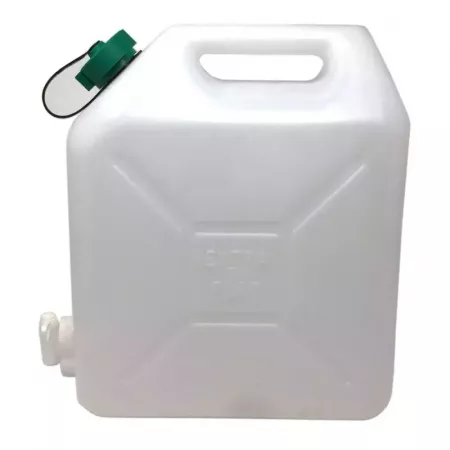 Bidón plástico 10L con grifo blanco, seguro y práctico Bidón plástico 10L con grifo blanco, seguro y práctico