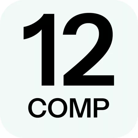 Expositor joyas de madera natural con tapa de cristal y cierre metálico, 12 compartimentos, 21,5 x 16 x 4,6 cm