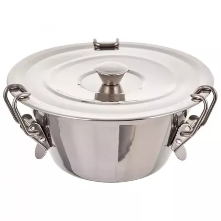 Flanera Cónica Acero Inoxidable con Tapa Hermética 18 cm