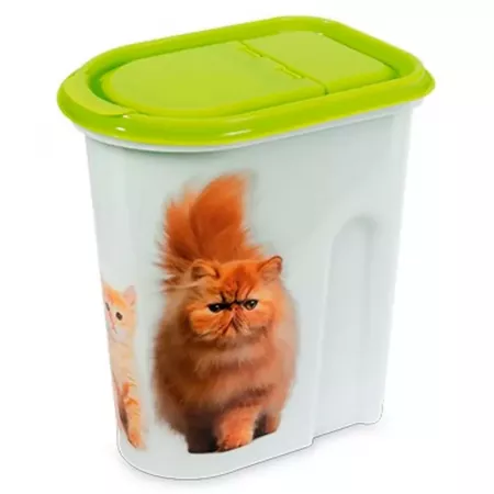 Contenedor de Pienso 5,7L Ergónomico Blanco y Verde Pistacho Contenedor de Pienso 5,7L Ergónomico Blanco y Verde Pistacho