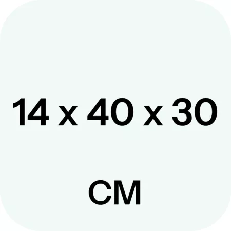 Caja de madera natural con asas, apilable, 14 x 40 x 30 cm – Ligera, resistente y ahorra espacio