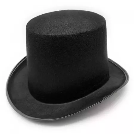 Sombrero Chistera Negro de Fieltro Clásico para Carnavales Sombrero Chistera Negro de Fieltro Clásico para Carnavales