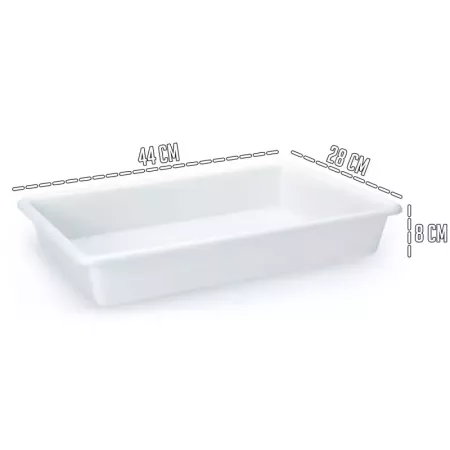 Bandeja Plástica Blanca 43,8x28 cm | Microondas y Lavavajillas Bandeja Plástica Blanca 43,8x28 cm | Microondas y Lavavajillas