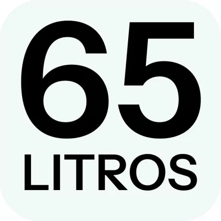Capazo flexible 65 L, 2 asas reforzadas, Ø55 cm y 33 cm alto, amarillo/azul/rojo/verde/blanco (aleatorio), polietileno reciclado