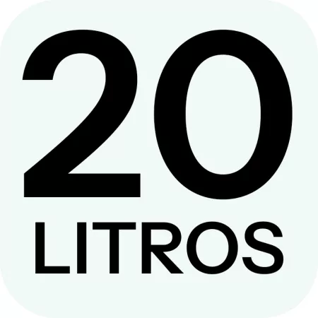 Bidón cilíndrico 20L con asa metálica tapa y obturador PVC apto almacenamiento alimentario 28x46 cm