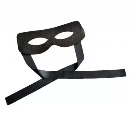 Antifaz negro clásico 7x18 cm para fiestas y carnavales Antifaz negro clásico 7x18 cm para fiestas y carnavales
