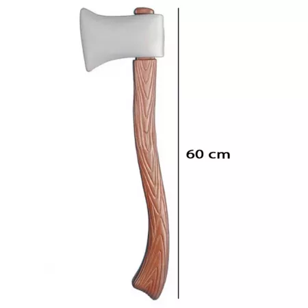 Hacha de Disfraz Clásica Madera 60 cm para Carnaval y Fiesta Hacha de Disfraz Clásica Madera 60 cm para Carnaval y Fiesta