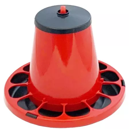 Comedero para aves 1kg rojo y negro, versátil y práctico Comedero para aves 1kg rojo y negro, versátil y práctico
