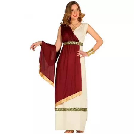 Disfraz de Romana Talla M con Mantón Rojo y Detalles Dorados Disfraz de Romana Talla M con Mantón Rojo y Detalles Dorados