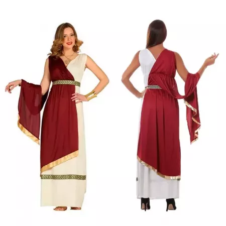 Disfraz de Romana Talla M con Mantón Rojo y Detalles Dorados Disfraz de Romana Talla M con Mantón Rojo y Detalles Dorados