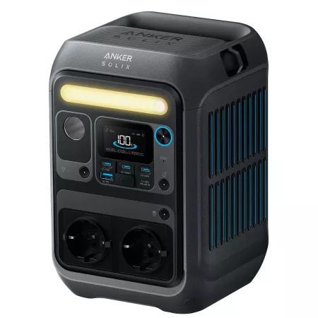 Anker SOLIX - Estación de energía portátil C300X - batería LiFePO4 de 288Wh, 300W (sobrecarga de 600W) carga rápida de 140W