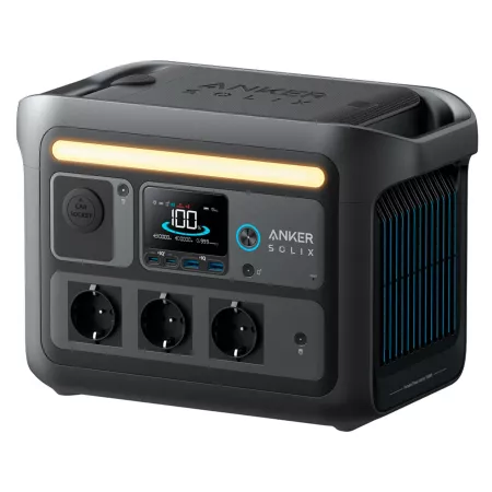 Anker SOLIX - Estación de energía portátil C800X - Batería LiFePO4 de 768Wh (240,000 mAh), 1200W (sobrecarga de 1600W), Carga completa 58min