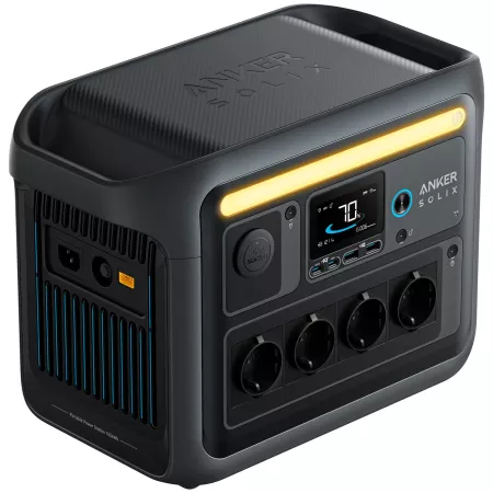 Anker SOLIX - Estación de energía portátil C1000X - Batería LiFePO4 de 1056Wh (330,000 mAh), 1800W (sobrecarga de 2400W), Carga completa 58 min Anker SOLIX - Estación de energía portátil C1000X - Batería LiFePO4 de 1056Wh (330,000 mAh), 1800W (sobrecarga de 2400W), Carga completa 58 min