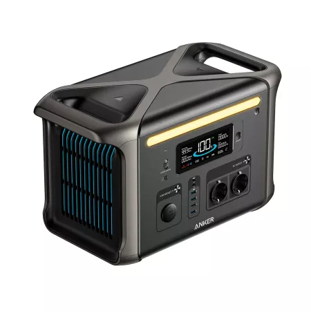 Anker SOLIX - Estación de energía portátil F1500 - Batería LiFePO4 de 1056Wh (480,000 mAh), 1800W (sobrecarga de 2400W), Carga 80% en 1,4 H Anker SOLIX - Estación de energía portátil F1500 - Batería LiFePO4 de 1056Wh (480,000 mAh), 1800W (sobrecarga de 2400W), Carga 80% en 1,4 H