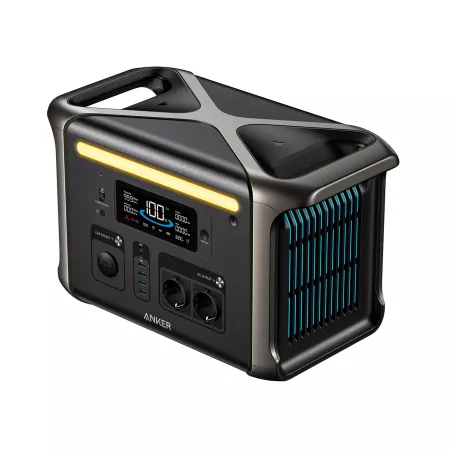 Anker SOLIX - Estación de energía portátil F1500 - Batería LiFePO4 de 1056Wh (480,000 mAh), 1800W (sobrecarga de 2400W), Carga 80% en 1,4 H