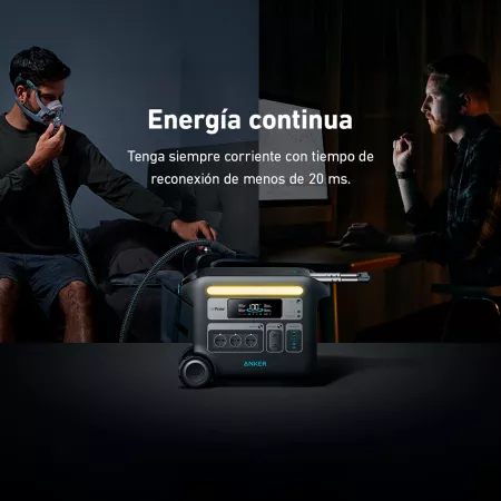 Anker SOLIX - Estación de energía portátil F2000 - Batería LiFePO4 de 2048Wh (640,000 mAh), 4 salidas de CA de hasta 2400 W - Versión Wi-fi Anker SOLIX - Estación de energía portátil F2000 - Batería LiFePO4 de 2048Wh (640,000 mAh), 4 salidas de CA de hasta 2400 W - Versión Wi-fi