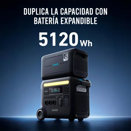 Anker SOLIX - Estación de energía portátil F2600 - Batería LiFePO4 de 2560Wh (800,000 mAh), 4 salidas de CA de hasta 2400 W Anker SOLIX - Estación de energía portátil F2600 - Batería LiFePO4 de 2560Wh (800,000 mAh), 4 salidas de CA de hasta 2400 W